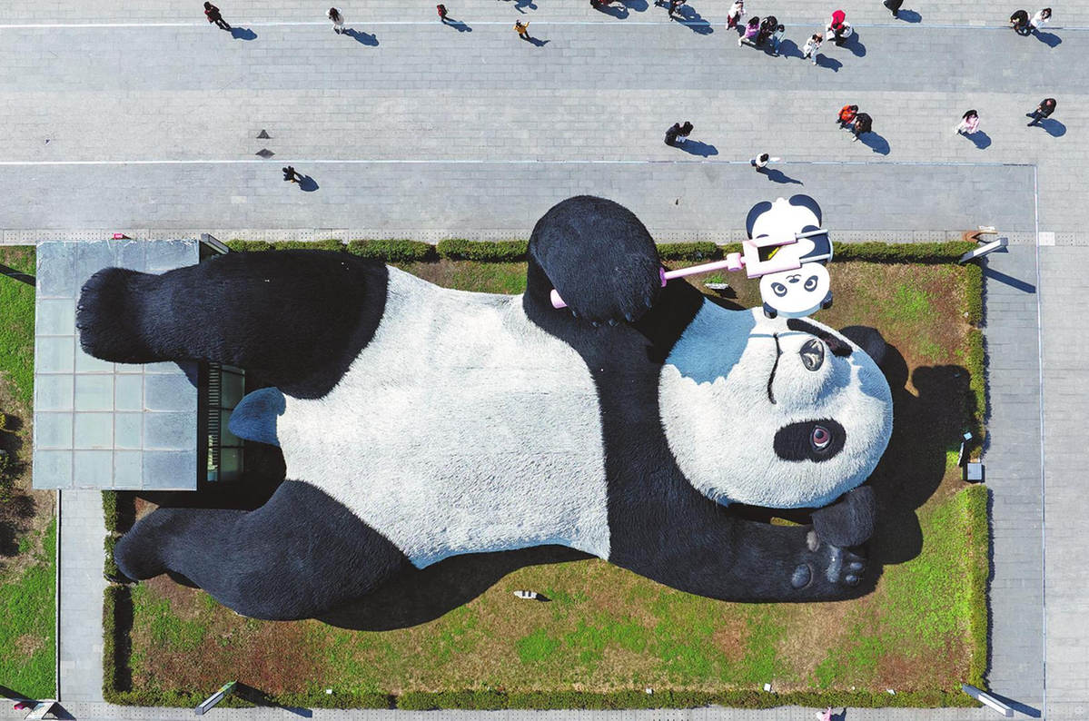 Pandas blending into daily life