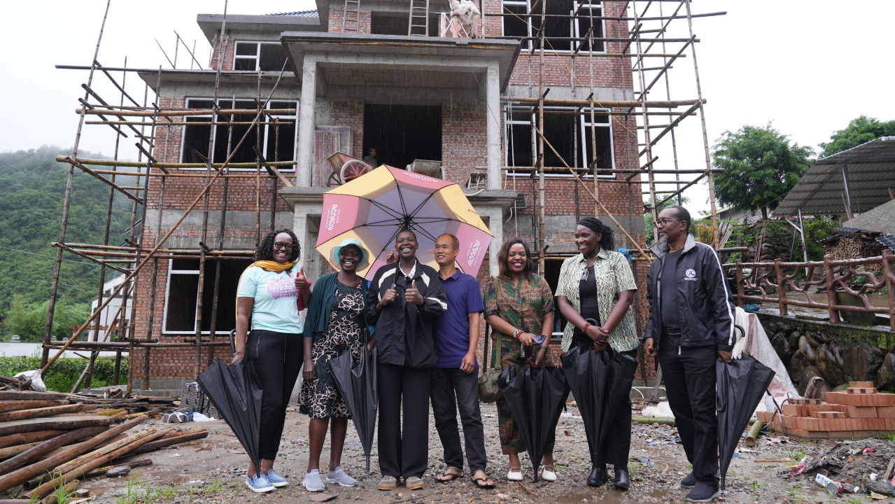 Kenyan media group visits African bride in Chinese village