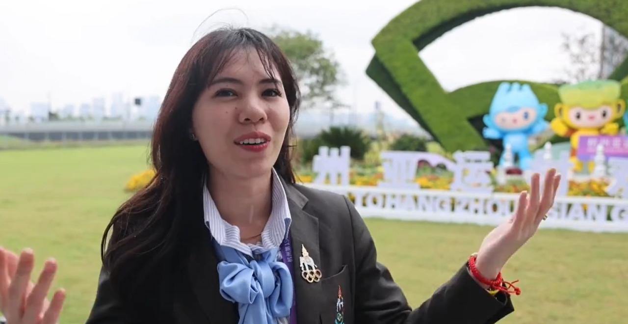 【Asian Games, Global Vision】Thailand's Fencer Love Mascots