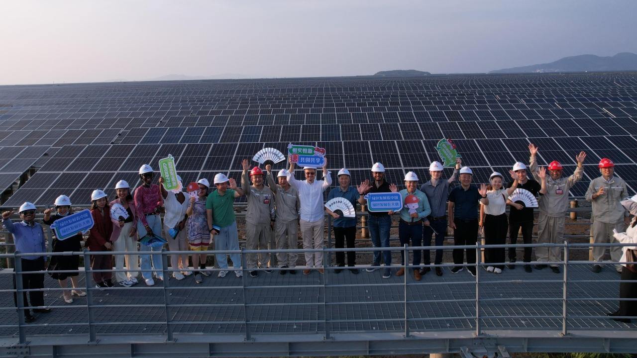 Global Eyes on Zhejiang丨International experts visit tidal flat PV project in Ningbo