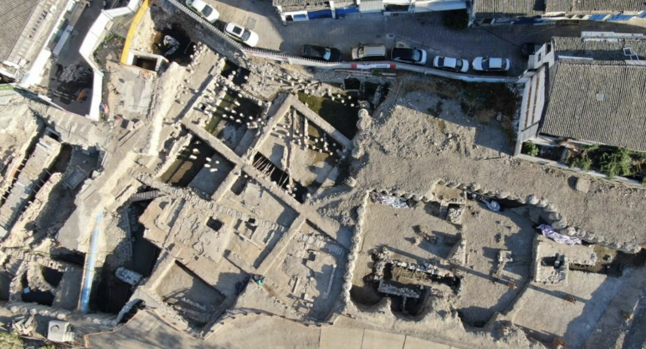 Archaeological site of Shuomen ancient port in E China's Zhejiang